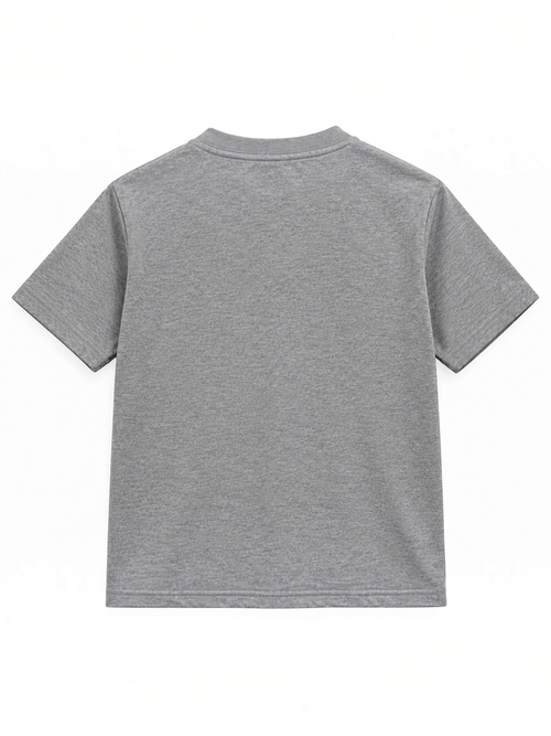 Kiddy Kloset kids grey marl fitted T-shirt back view