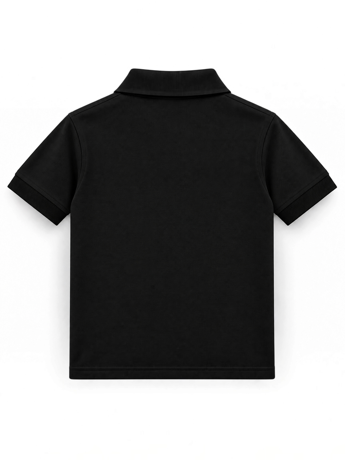 Kiddy Kloset kids black polo shirt back view